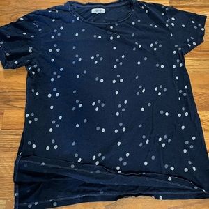 Blue polka-dot shirt